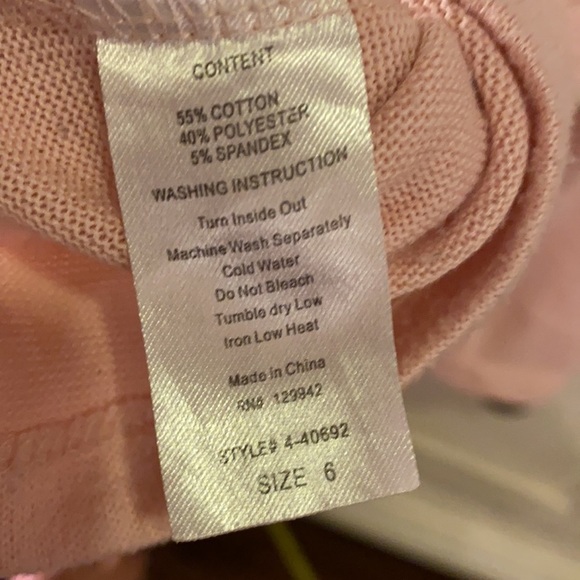 btween light pink ice skating ⛸ sequin longsleeve girls shirt ice skates size  6 - Picture 4 of 5